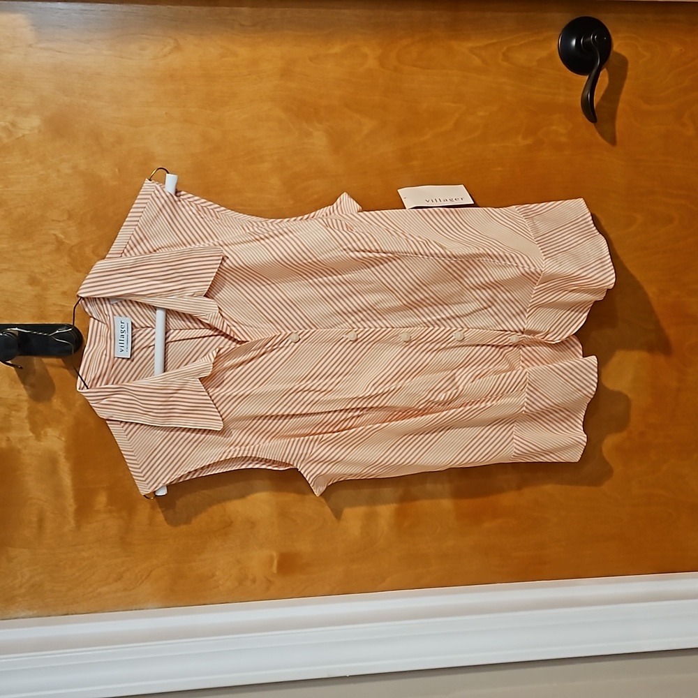 NWT Villager Striped Button up Shirt